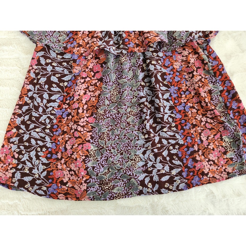 Anthropologie Maeve Ruffle Off Shoulder Floral‎ Blouse Multicolored Size X Small - Picture 3 of 7